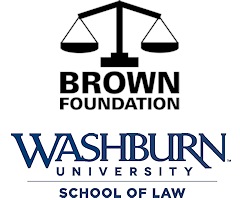 Graphic: Logos for the Brown Foundation and Washburn University School of Law.