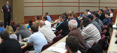 Photograph: Audience at Steve Minnis lunch and learn presentation.