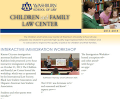 Graphic: Cover of 2013-2014 report by the director of the Washburn Law Children and Family Law Center.
