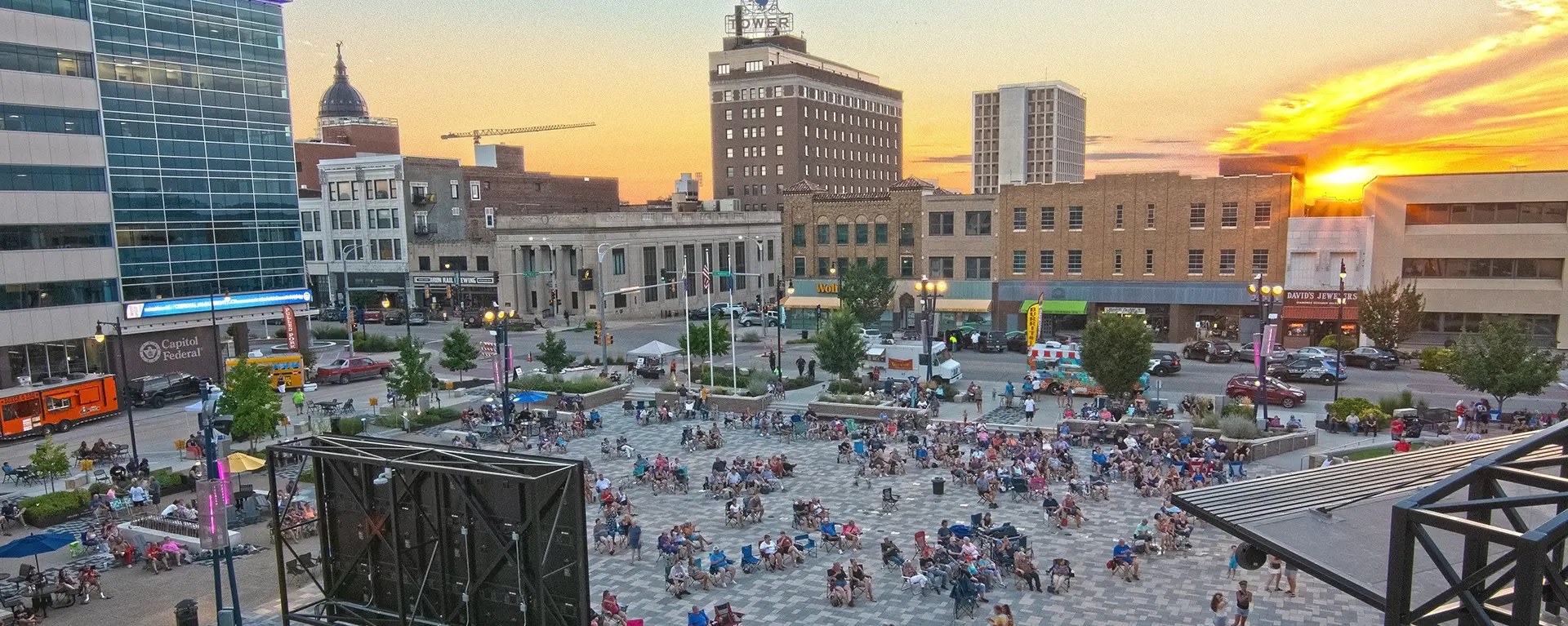 Topeka downtown sunset