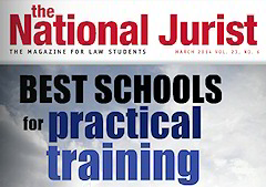 Graphic: Cover of National Jurist "Best Schools for Practical Training" issue.