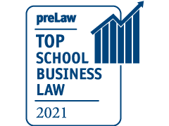 Graphic: preLaw magazine 2021 Top Business Law School.