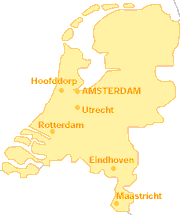 Map: Shows location of Maastricht in the Netherlands.