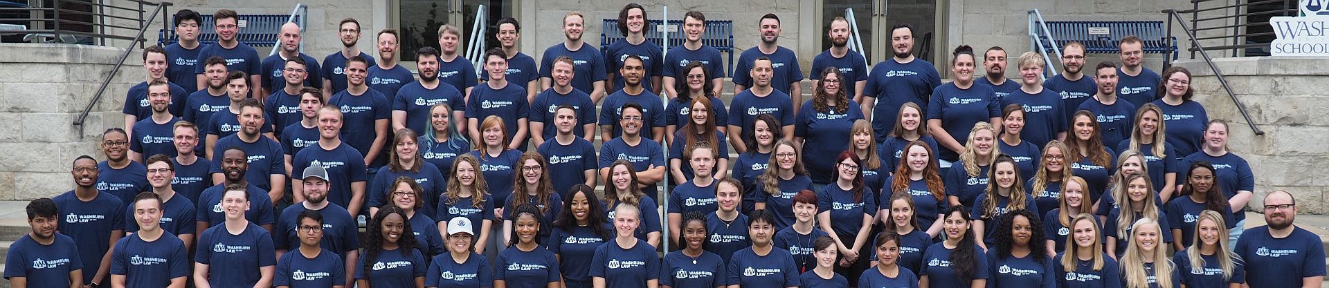 Photograph: Students starting at Washburn Law in August 2019.