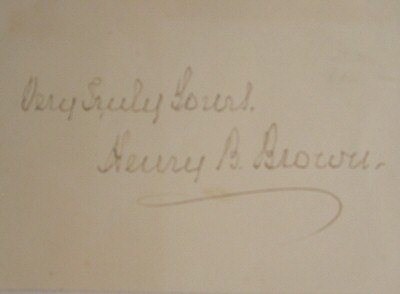 Autograph of Justice Henry B. Brown