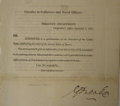 Autograph of Justice Gabriel Duvall