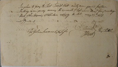 Autograph of Chief Justice Oliver Ellsworth