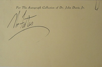 Autograph of Justice Abe Fortas