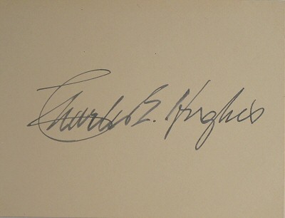 Autograph of Chief Justice Charles E. Hughes