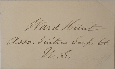 Autograph of Justice Ward Hunt