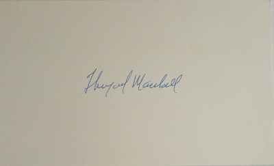 Autograph of Jusitce Thurgood Marshall