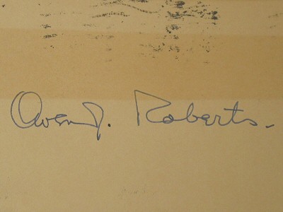 Autograph of Justice Owen J. Roberts