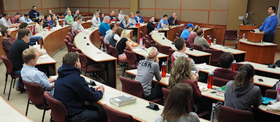Photograph: Audience at Jonathan Voegeli lunch and learn presentation.