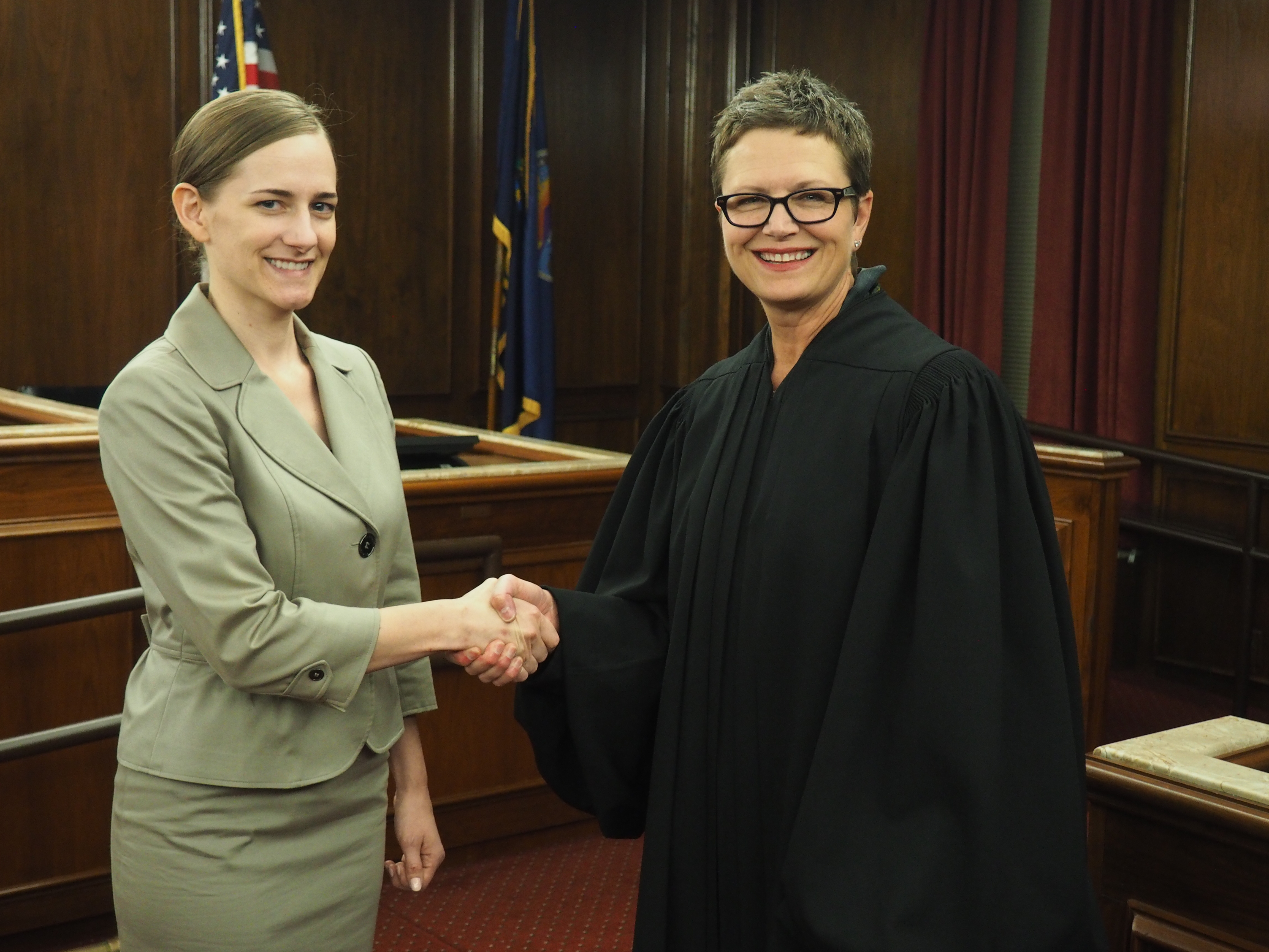 Photograph: Gillian Chadwick and Justice Carol Beier