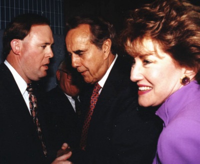 Photograph: Bob Dole at Washburn Law prior to his announcement in 1995 that he would be running for President.