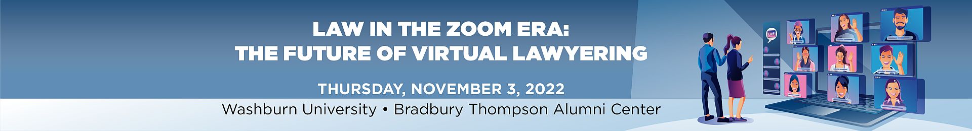 Graphic: Masthead for Law in the Zoom Era symposium.