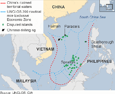 Map: South China Sea.