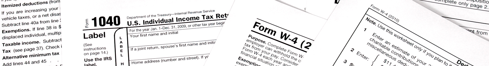 Image: Selected IRS tax forms.