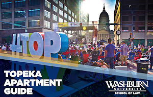 Graphic: Cover of Washburn Law's Topeka Apartment Guide.