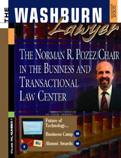 Graphic: Cover of volume 44, number 1 of Washburn Lawyer.