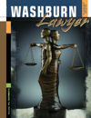 Graphic: Washburn Lawyer cover showing scales of justice.