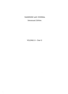 Graphic: Cover of volume 1, number 2 of Washburn Law Journal.