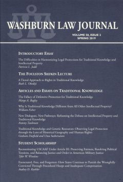Graphic: Cover of volume 58, number 2 of Washburn Law Journal.