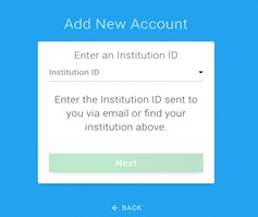 Graphic: Institution ID login screen example.